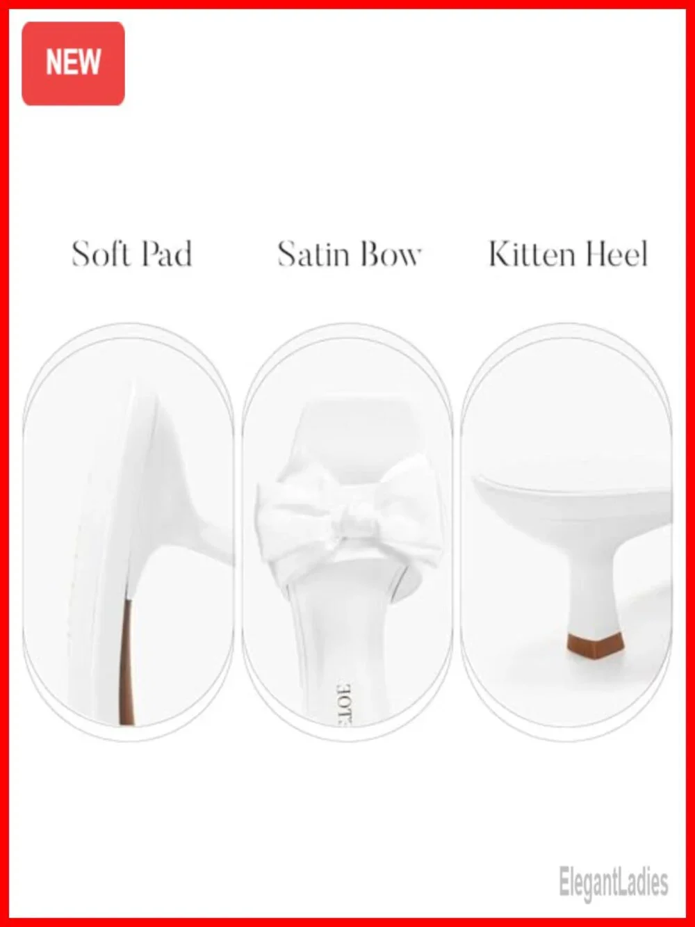 Kitten Heel Sandals 2 Inch Bow Square Open Toe Faux Leather Ankle Strap